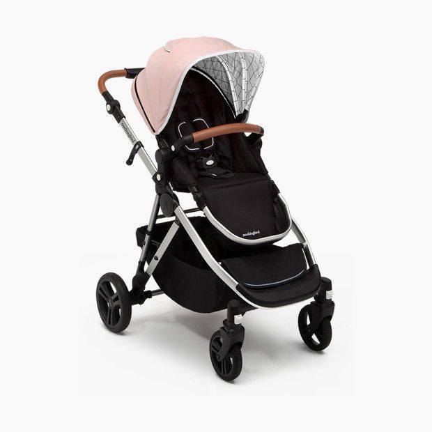 Mockingbird Single-to-Double Stroller in Bloom/Windowpane Canopy/Penny Leather | Babylist