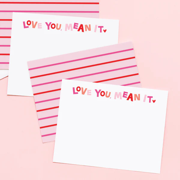 Love You, Mean It Valentine's Stationery | Joy Creative Shop