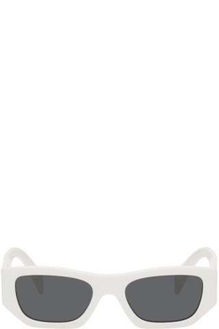 White Logo Sunglasses | SSENSE