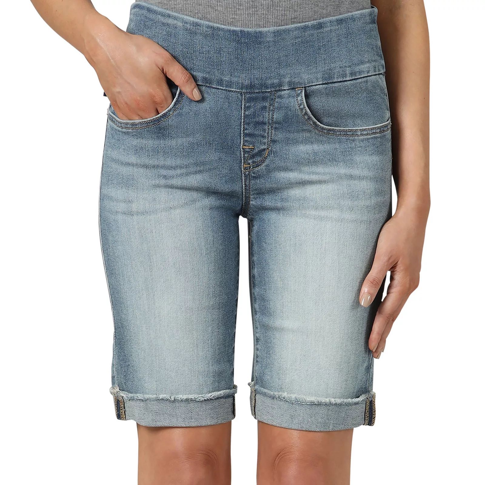 Women's Rock & Republic Fever Midrise Bermuda Jean Shorts, Size: 0, Med Blue | Kohl's