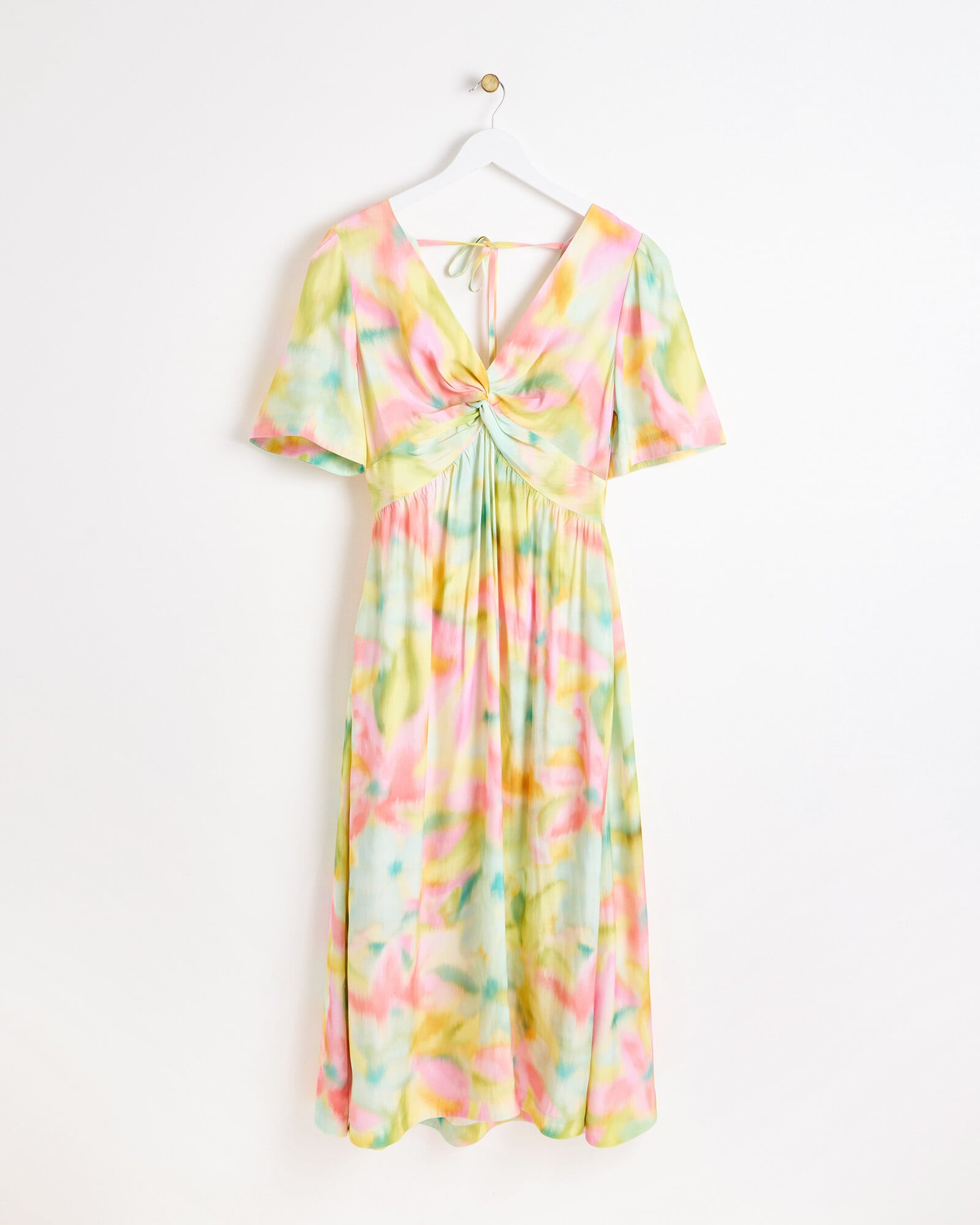 Summer Haze Yellow Midi Dress | Oliver Bonas | Oliver Bonas (Global)