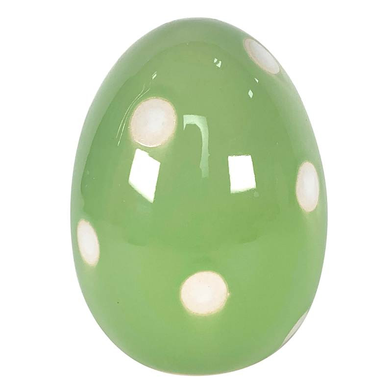 Homespun Easter Green Ceramic Egg, 5" | At Home