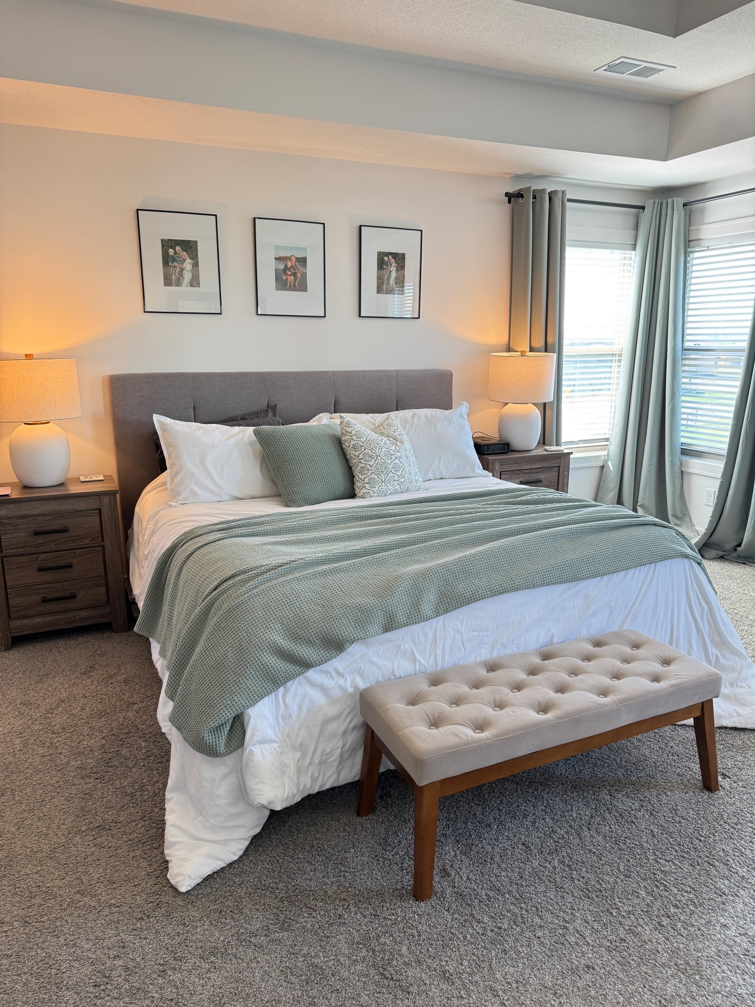 Bedroom links! Amazon comforter and waffle blanket are both so good. We got the oversized king for comforter. Bench & curtains are amazon- blackout curtains are so good. We’ve purchased multiple times and colors. Lamps and pillows target. Planning to get a new headboard soon since we’ve moved away from gray/black bedroom decor! 

Amazon home / primary bedroom / nursery finds 

#LTKFindsUnder100 #LTKSaleAlert #LTKHome