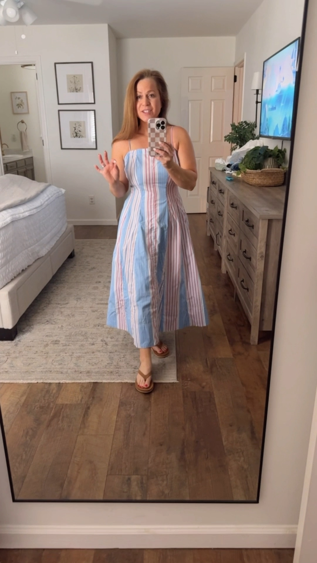 Red, white and blue striped dress 
Adjustable straps
Smocked and zipper back 
Lightweight and flowy- perfect Mother’s Day and all Summer long! 

Walmart style, summer fashion, summer dress
#LTKMidsize #LTKPetite #LTKMothersDay