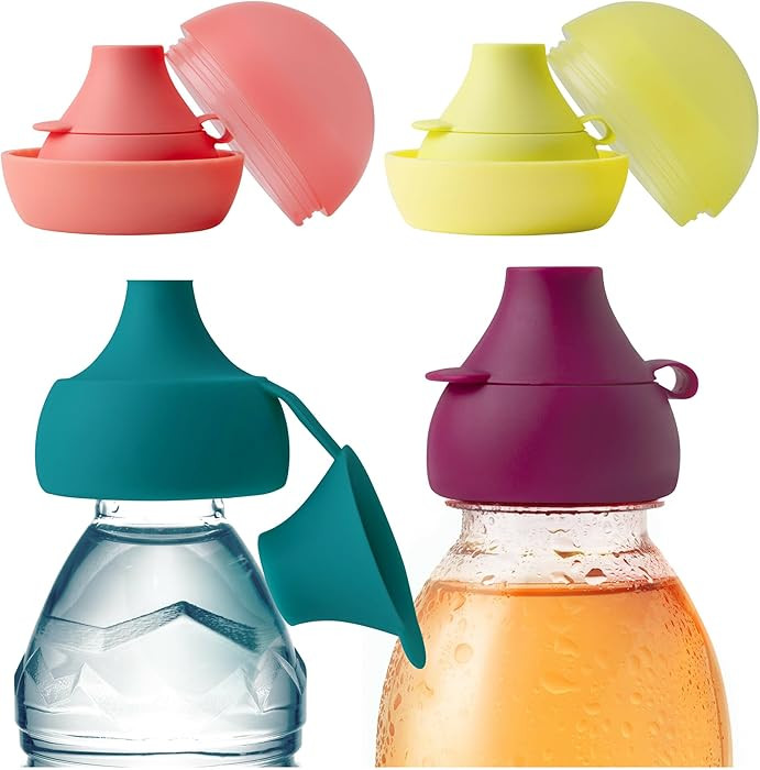 Boon Snug Sip Universal Water and Juice Silicone Bottle Toppers - Soft Spout Conversion Caps with... | Amazon (US)