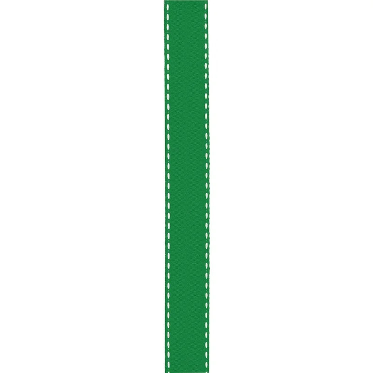 Offray Ribbon, Emerald Green 5/8 inch Side Stitch Grosgrain Polyester Ribbon, 9 feet | Walmart (US)