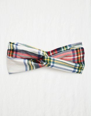 Aerie Flannel Twist Headband | American Eagle Outfitters (US & CA)
