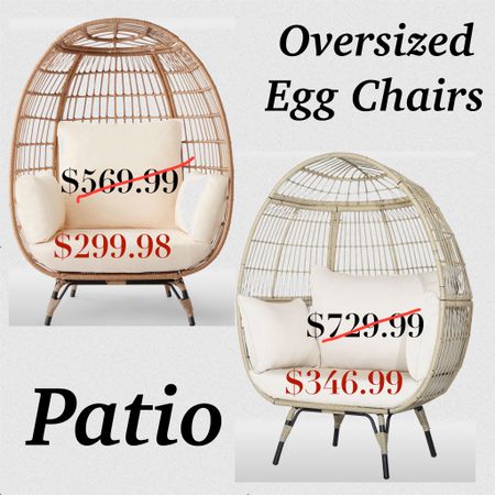 Cute and comfy oversized wicker egg patio chairs on major sale this weekend! Over 50% off at Target 🎯 

#LTKSaleAlert #LTKHome #LTKSeasonal