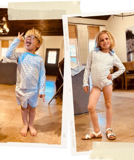 Power of attorney 👉🏻
👈🏻 Power tools

😂😂 Both were *thrilled* about getting new matching swimsuits. 
These are SO well priced and the details are adorable. The top comes with the shorts for the boys 👏🏻 which makes this an even better value 🏆
Bizzy is 5 and wearing a size 6 here.
Boots is 3 and wearing a size 5 (typical for him).

#LTKtravel #LTKfindsunder50 #LTKkids