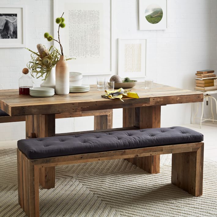 Emmerson&#174; Reclaimed Wood Dining Bench - Reclaimed Pine | West Elm (US)