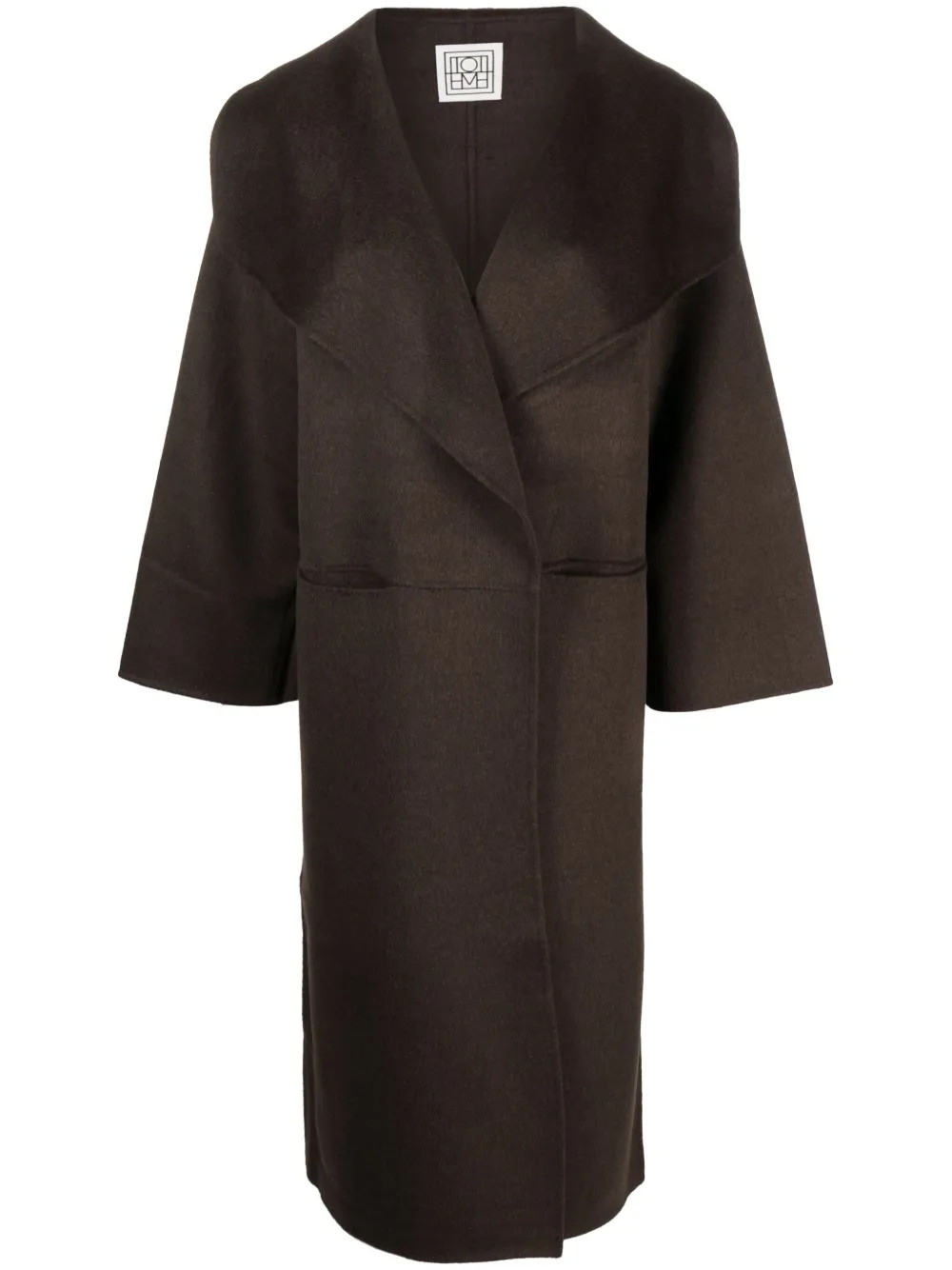 TOTEME Signature wool-cashmere Coat | Brown | FARFETCH | Farfetch Global