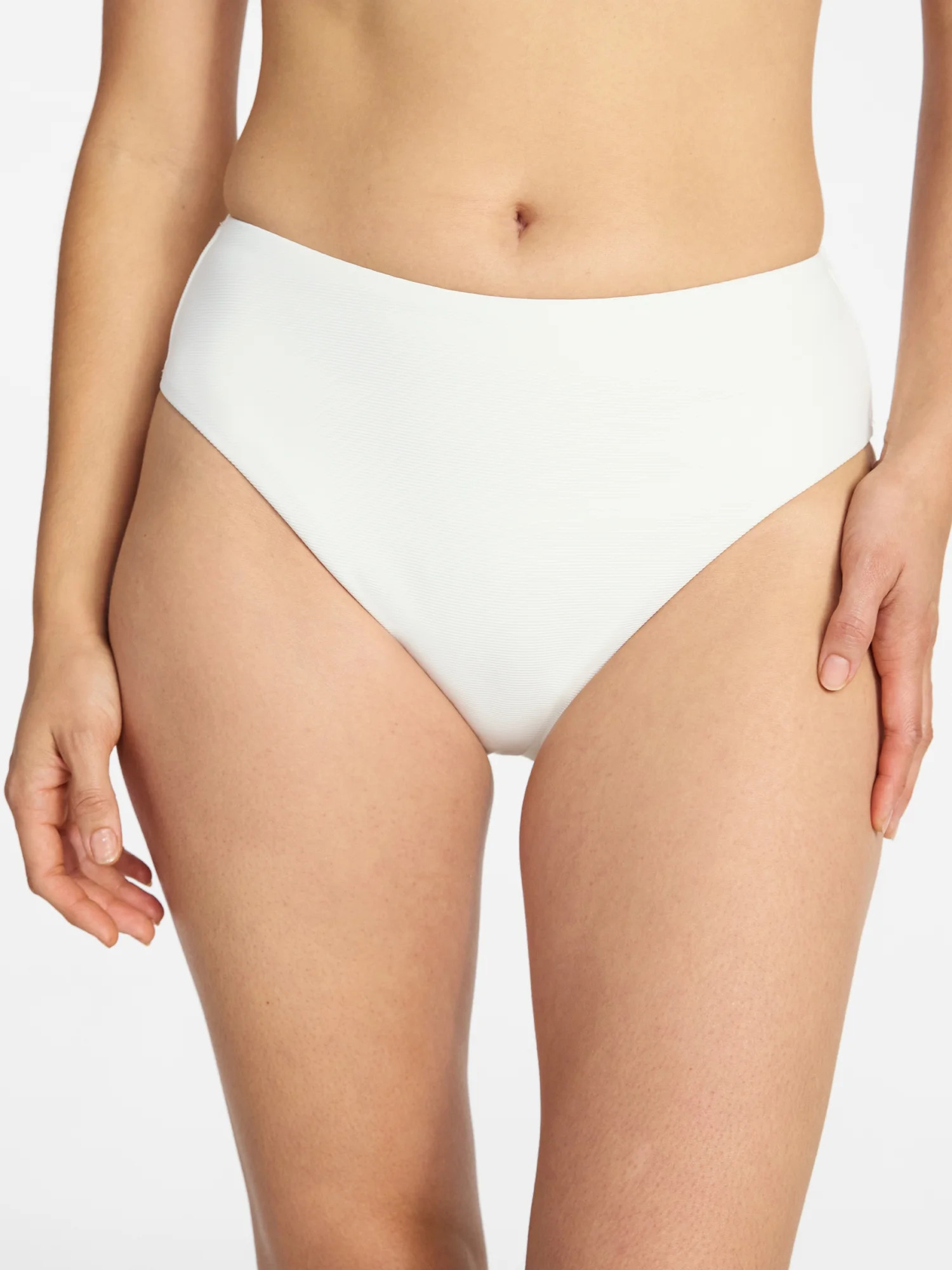 Time and Tru Women's and Women's Plus Size Ribbed Mid Rise Bikini Swim Bottoms, Sizes XS-3X | Walmart (US)