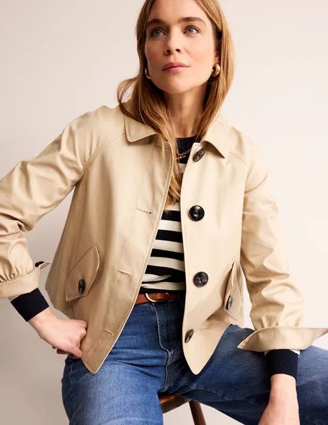 Cropped Trench Jacket | Boden (US)