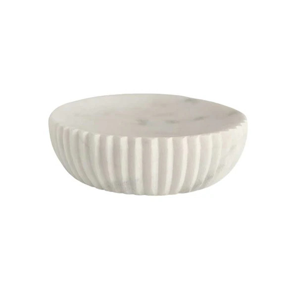 Mata Ribbed Marble Dish | Meridian