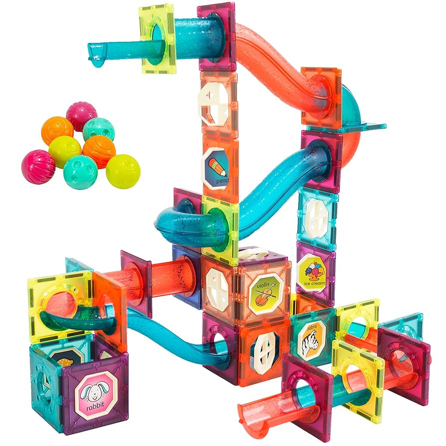 LTKFFFdp Magnetic Building Blocks STEM Educational Toys for Kids Ages 4-12, Ball Track and 3D Sta... | Amazon (US)