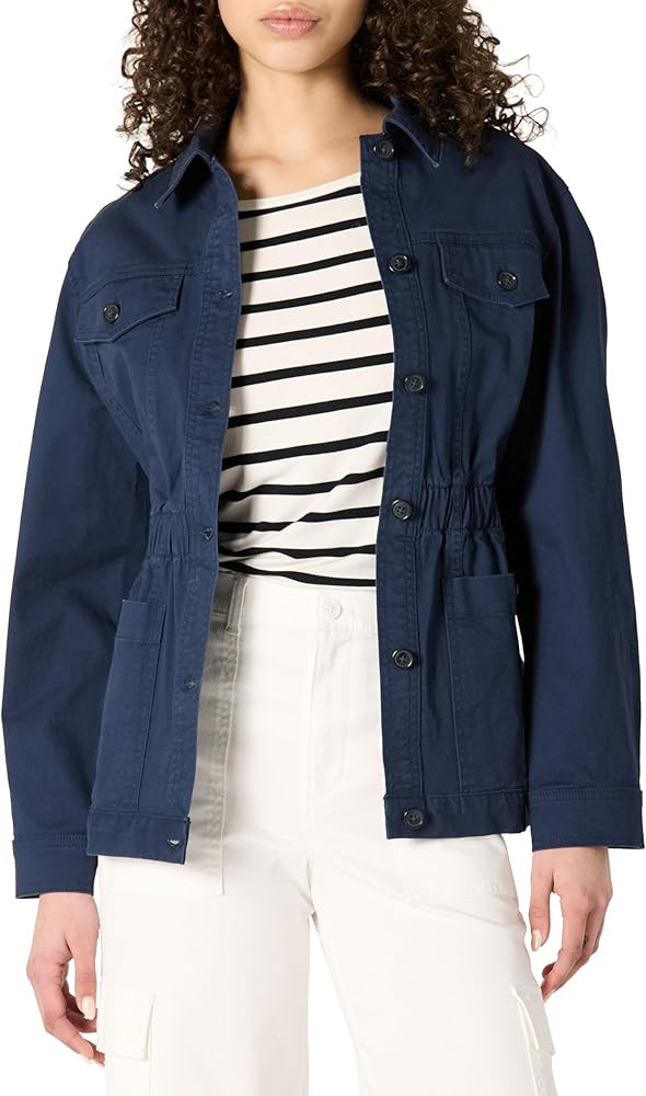 Amazon Essentials Women's Regular-Fit Midweight Cotton Twill Jacket | Amazon (US)
