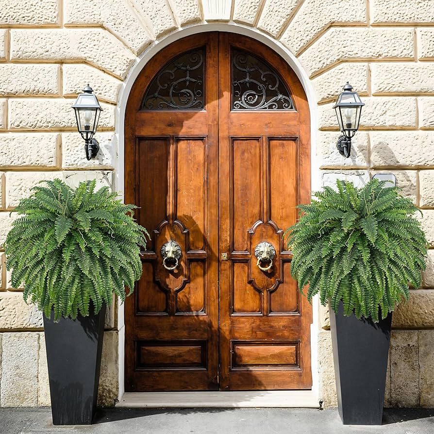 50" Artificial Boston Ferns, Fake Bush Plants, Large Faux Ferns with 96 Fronds for Outdoors Home ... | Amazon (US)