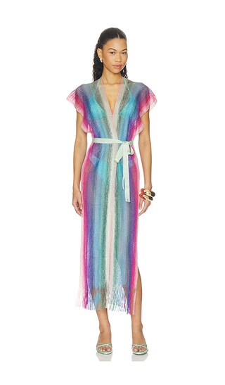 Sunshine Addict Long Caftan in Rainbow | Revolve Clothing (Global)