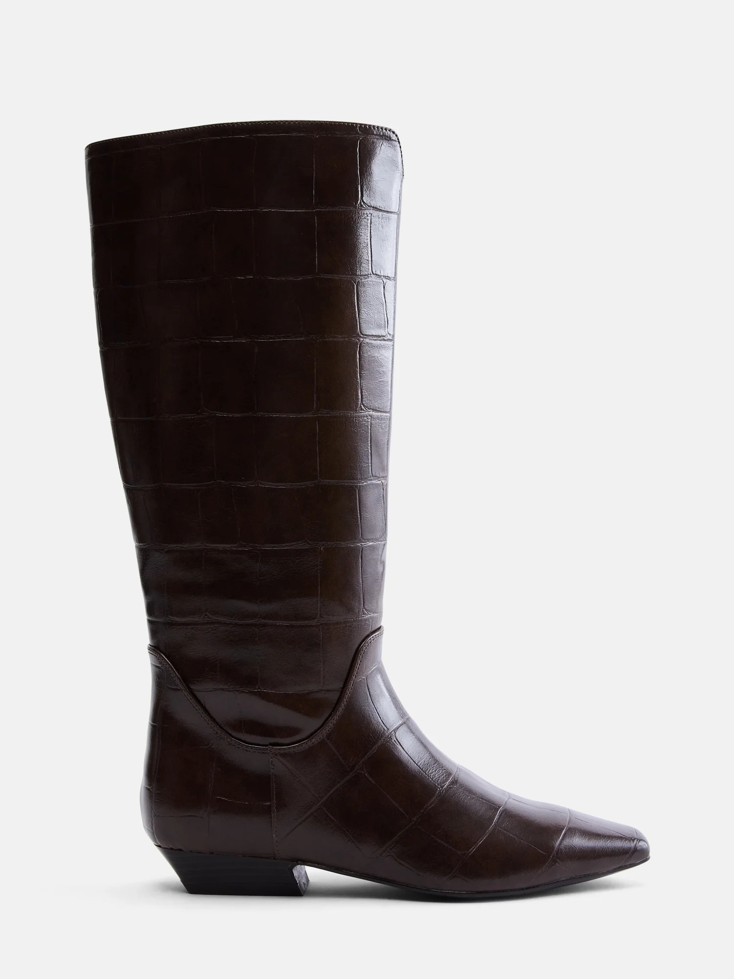 Scoop Women's Faux Croc Flat Tall Boots | Walmart (US)
