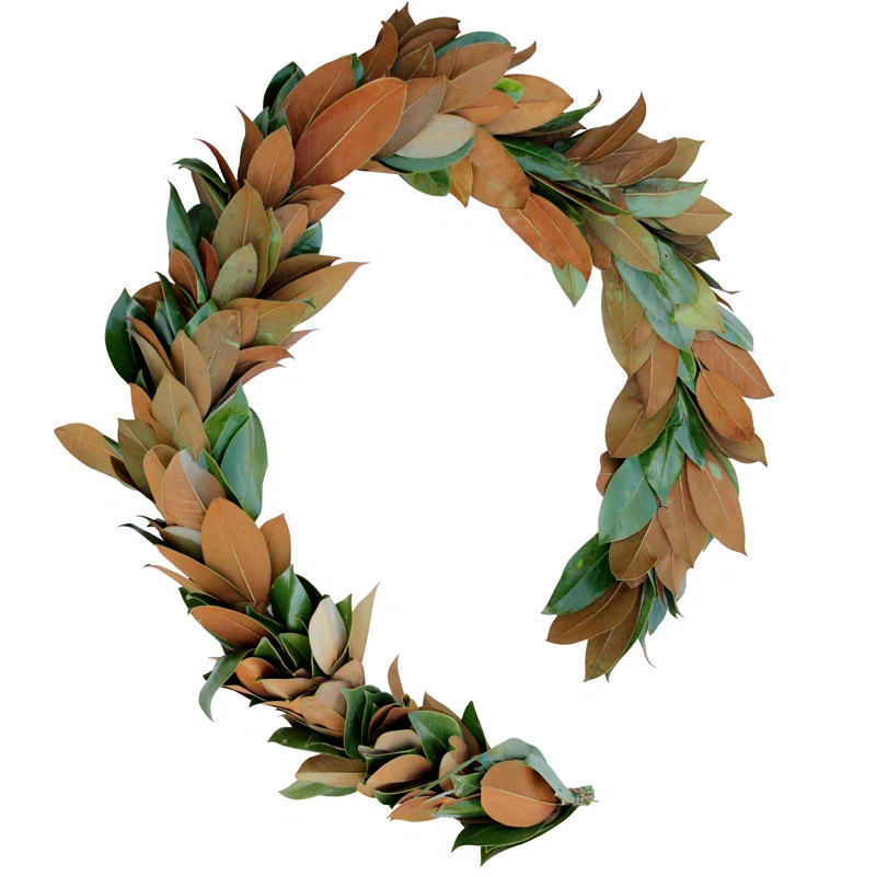 Primrue Fresh 72" Magnolia Garland with | Wayfair | Wayfair North America
