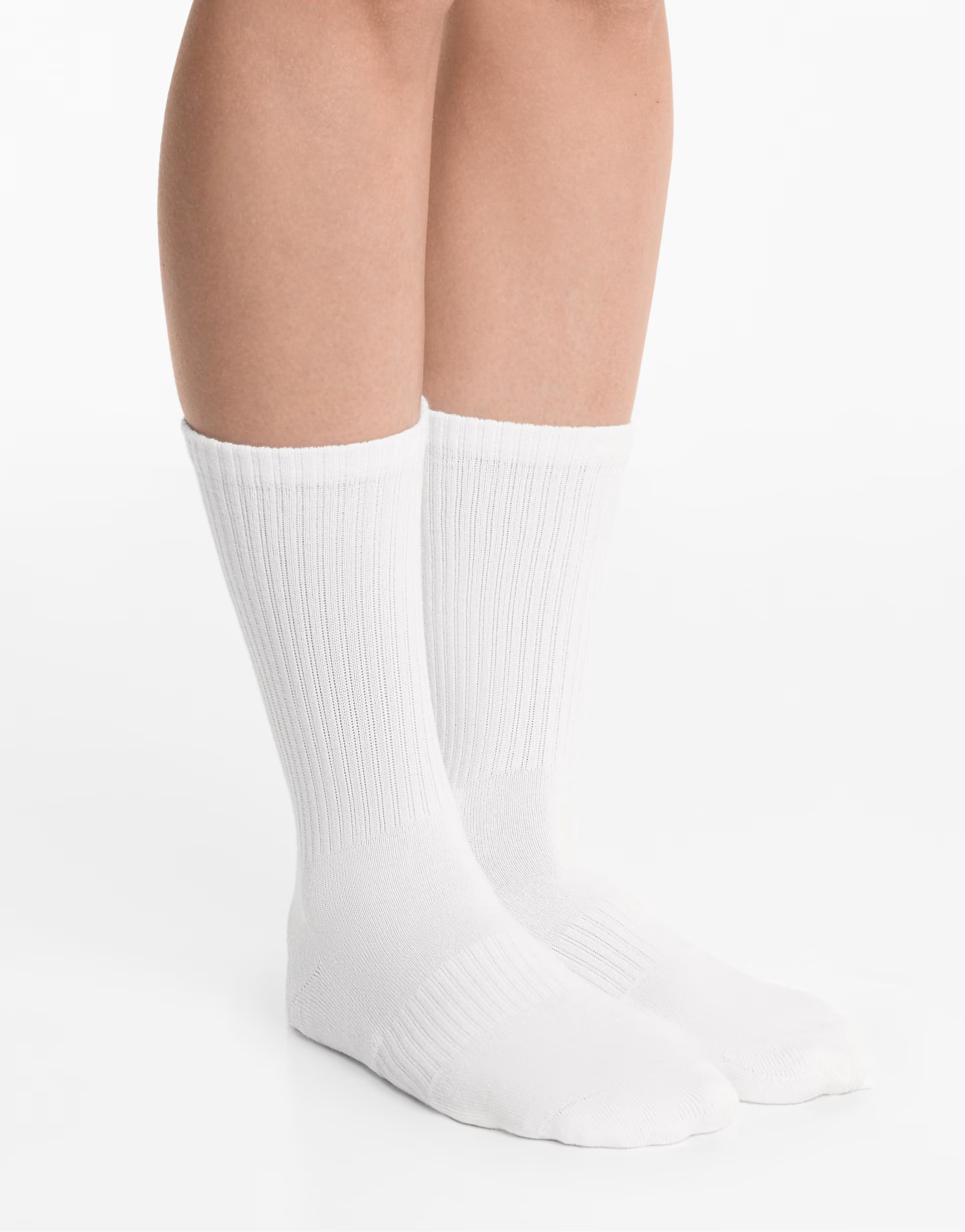Oysho 3 pairs of cotton blend classic sports socks in white | ASOS (Global)