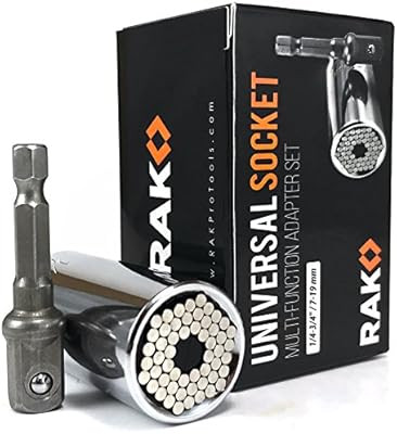 RAK Universal Socket Grip (7-19mm) Multi-Function Ratchet Wrench Power Drill Adapter 2Pc Set - Be... | Amazon (US)