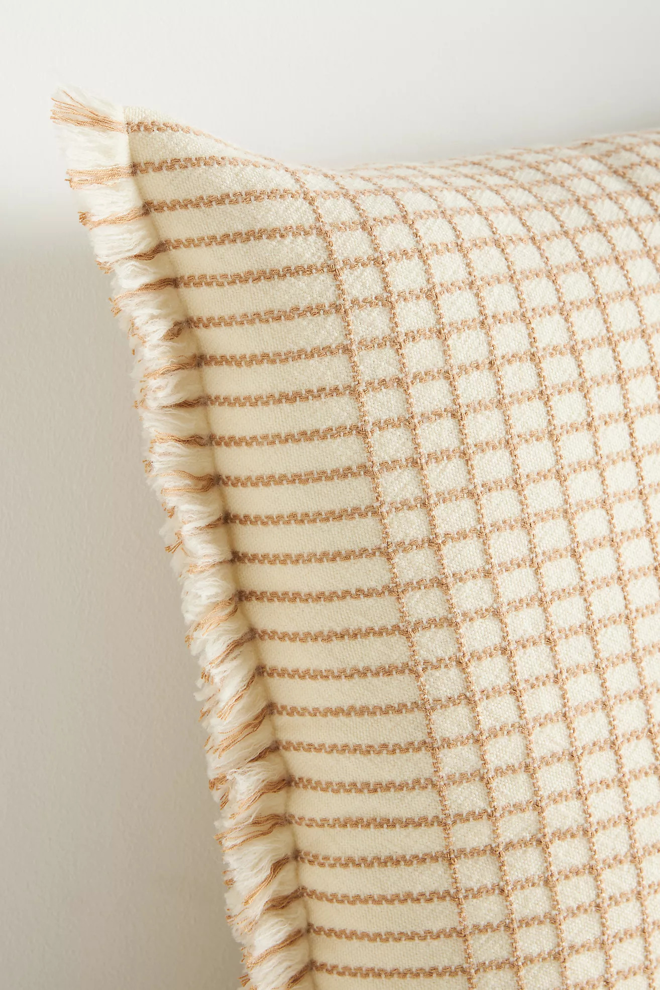 Windowpane Wool Blend Pillow | Anthropologie (US)