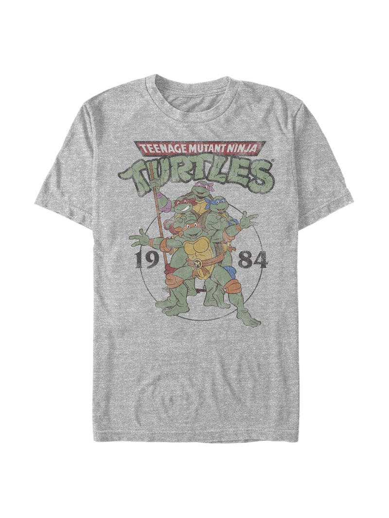 Men's Teenage Mutant Ninja Turtles 1984 Heroes  Graphic Tee Athletic Heather Small | Walmart (US)