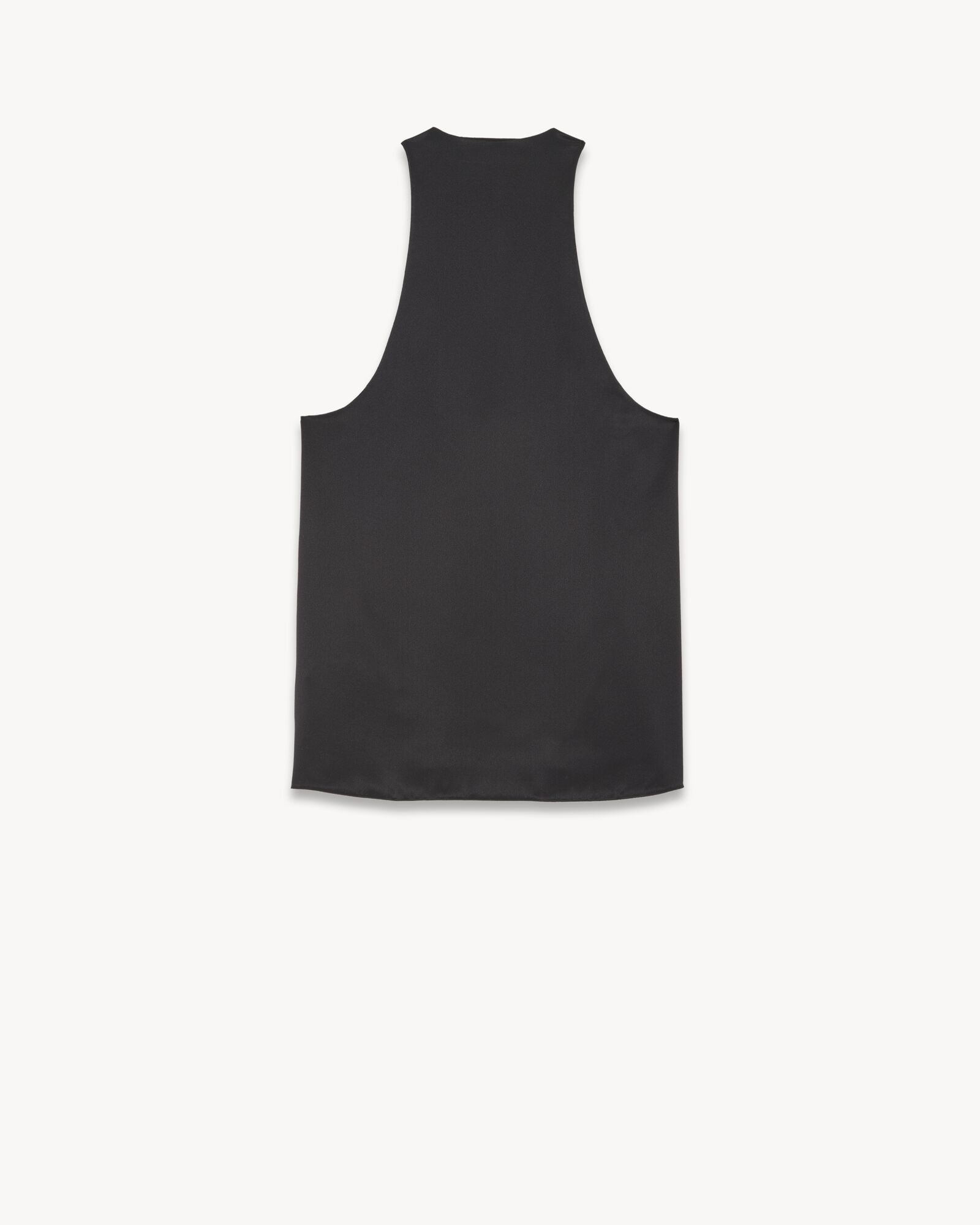 tank top made with organic silk, featuring a plunging scoop neckline and armscyes. | Saint Laurent Inc. (Global)