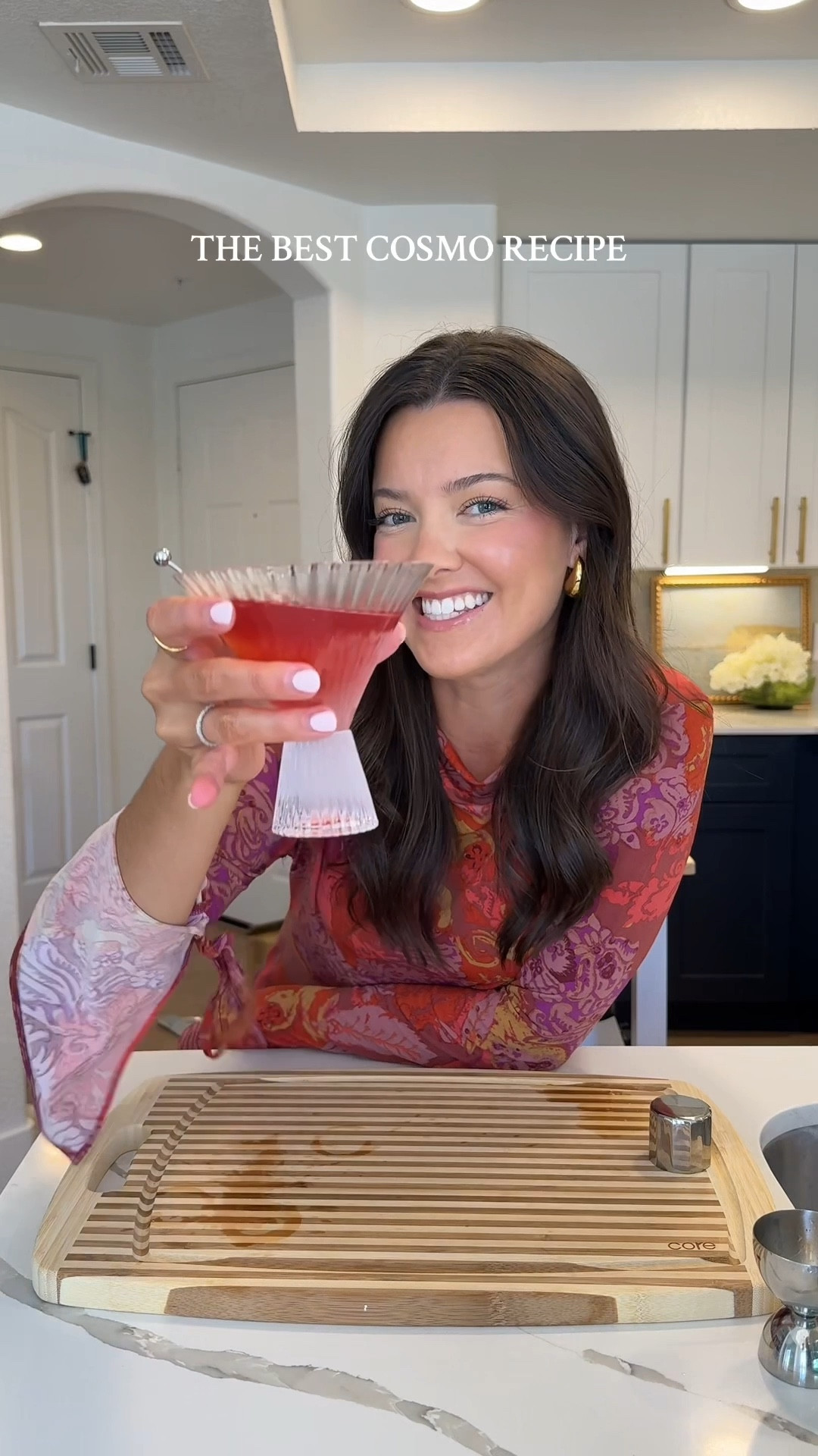 My fave cosmo recipe and fave drink of ALL TIME! Linking my cocktail things & glasses :) 

#LTKWatchNow #LTKFindsUnder50 #LTKHome
