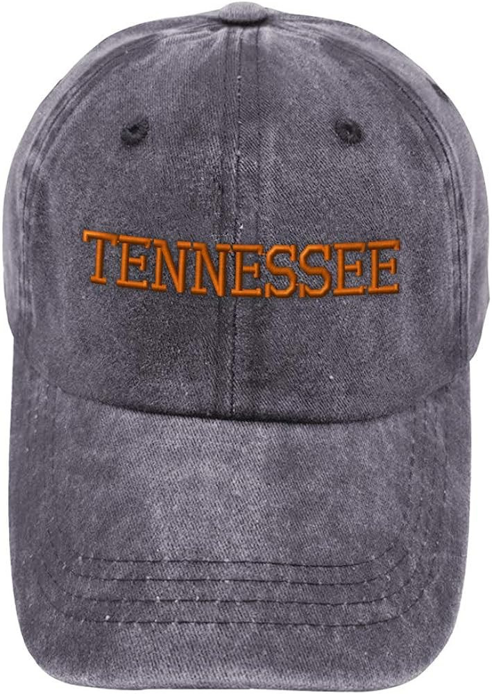 Custom Vintage Washed Hat Tennessee State USA America B Embroidery Cotton | Amazon (US)