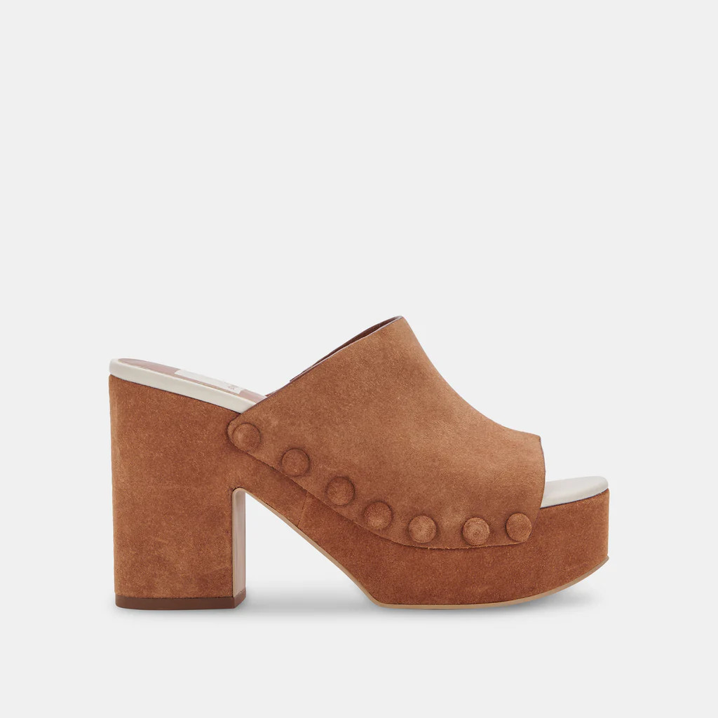 EMOL HEELS PECAN SUEDE | DolceVita.com