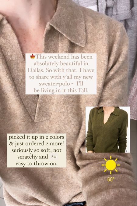 I will be living in this sweater-polo this Fall. It’s so soft - not scratchy at all and so easy to throw on. I’ve picked it up now in 4 colors. 40% OFF right now  

#LTKfindsunder100 #LTKHolidaySale #LTKSeasonal
