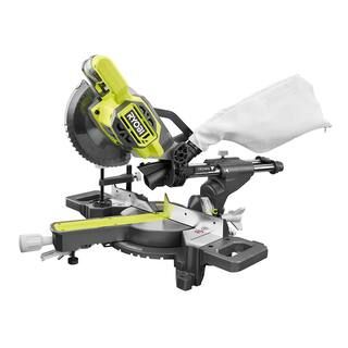 RYOBI ONE+ 18V Cordless 7-1/4 in. Sliding Compound Miter Saw PBT01B - The Home Depot | The Home Depot