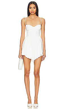 MORE TO COME Charlotte Mini Dress in White from Revolve.com | Revolve Clothing (Global)
