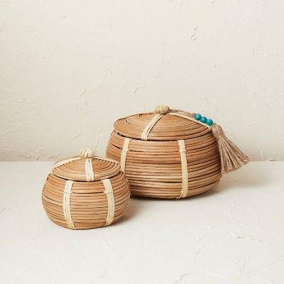 2pc Woven Canister Set Natural - Opalhouse&#8482; designed with Jungalow&#8482; | Target