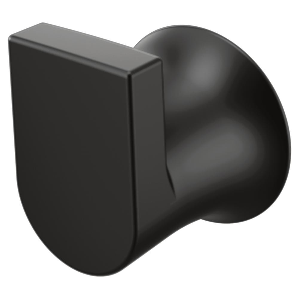 MOEN Genta Single Robe Hook in Matte Black | The Home Depot