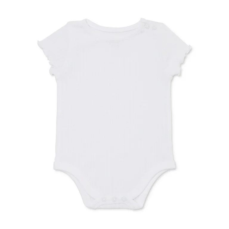 Garanimals Baby Girls’ Short Sleeve Pointelle Bodysuit, Sizes 0M-24M - Walmart.com | Walmart (US)