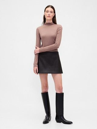 Vegan Leather Mini Skort | Gap (US)