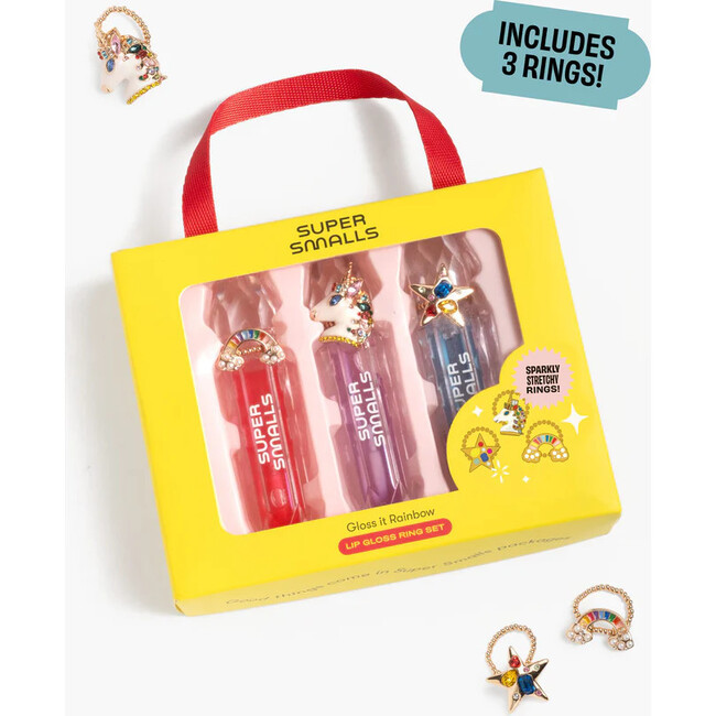 Gloss It Rainbow Lip Gloss Ring Set | Maisonette