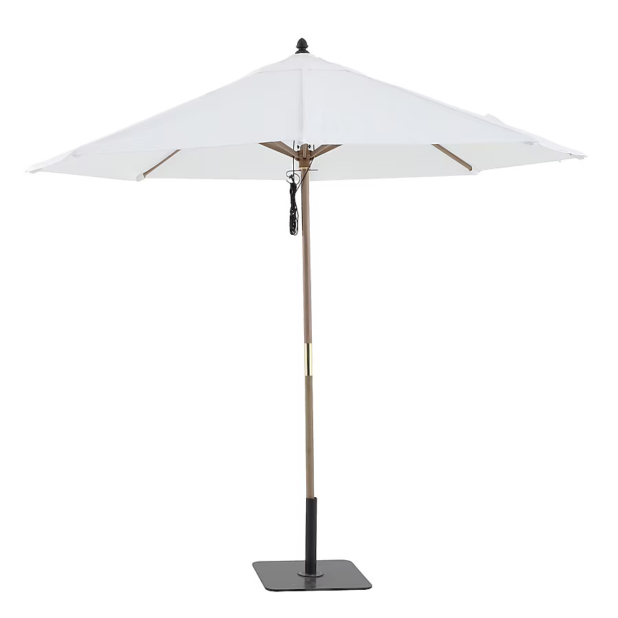 Origin 21 8.46-ft Aluminum Off-white Push-button Tilt Market Patio Umbrella | Lowe's