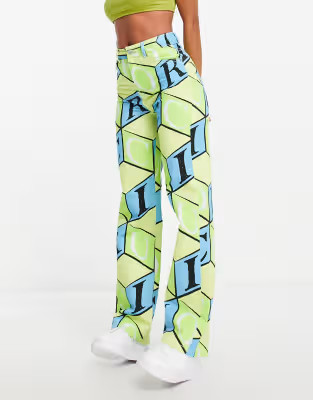 Fiorucci Y2K mom jeans with cubic logo print | ASOS (Global)