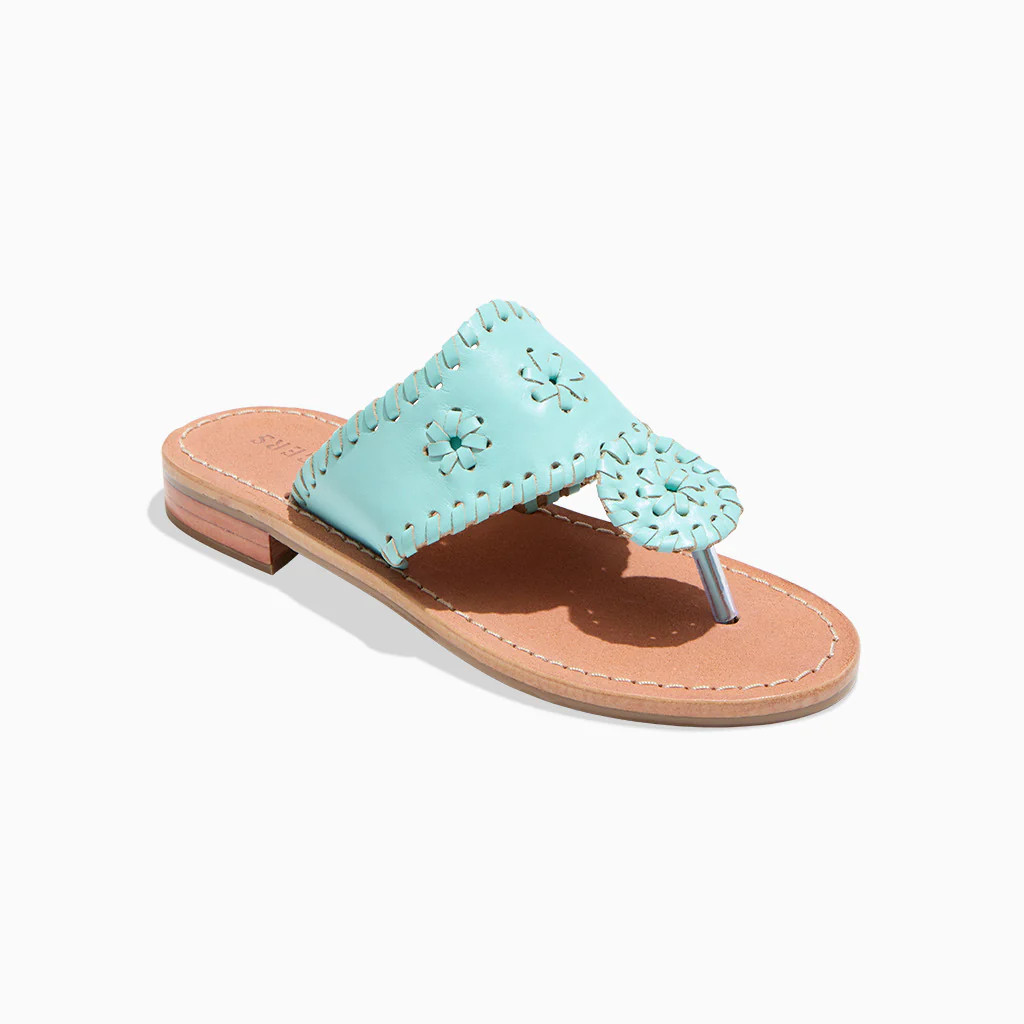 Girls Jacks Flat Sandal - Turquoise | Jack Rogers