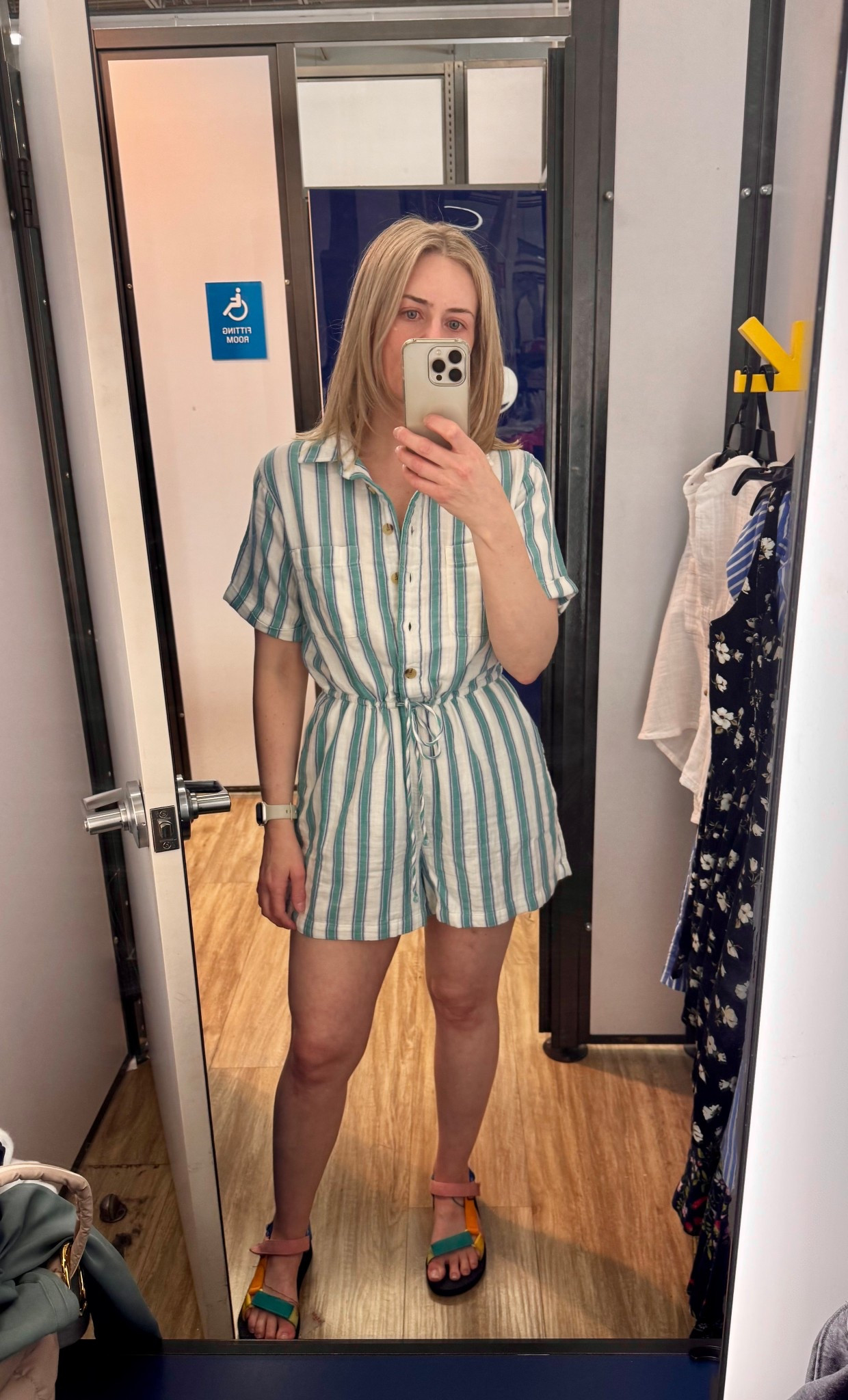Old Navy has 50 % off through Memorial Day weekend.
Me and Missy did some try-ons today and found the cutest things. This romper fits true to size (I’m in a small) and is so cute as is or as a swim coverup. Cute grab-and-go kind of outfit we need for the summer! 


#LTKSeasonal #LTKSaleAlert #LTKFindsUnder50