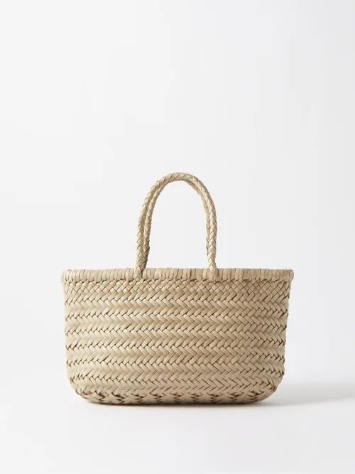 Dragon Diffusion - Gora Mini Flat Woven-leather Basket Bag - Womens - Ivory | Matches (UK)