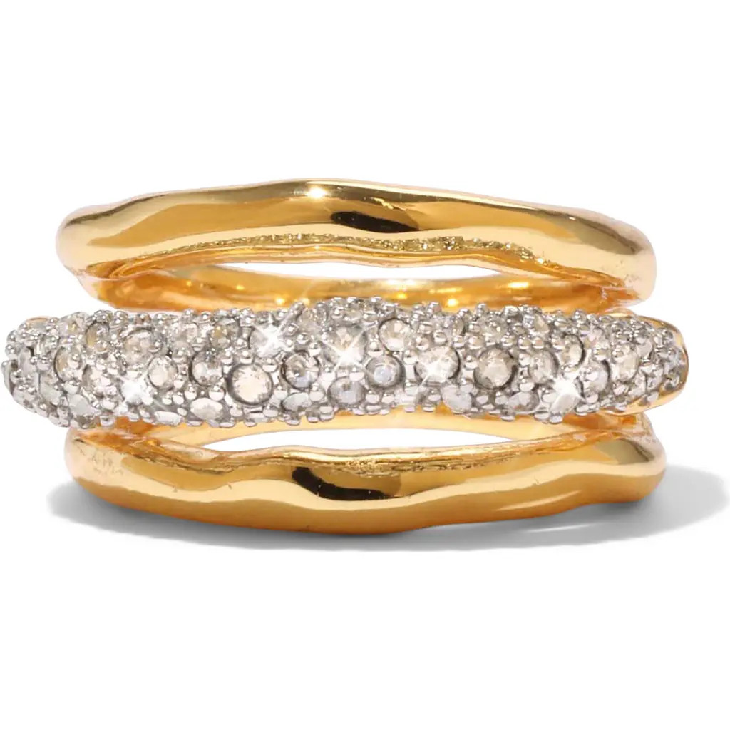 Alexis Bittar Solanales Crystal Orbiting Ring in Gold/crystals at Nordstrom, Size 7 | Nordstrom