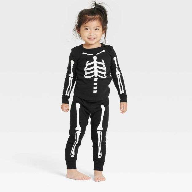 Toddler Halloween Skeletons Snug Fit Matching Family Pajama Set - Hyde & EEK! Boutique™ Black | Target