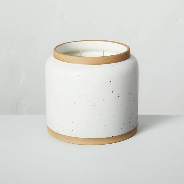 Birch & Amber Speckled Ceramic Seasonal Candle - Hearth & Hand™ with Magnolia | Target