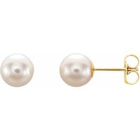 Pearl Stud Earrings Gold, 14K Gold Pearl, Earrings, Studs, Tiny Bridesmaid Gift | Etsy (US)