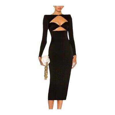 Alex Perry Page Cut Out Midi Long Sleeve Dress  | eBay | eBay US